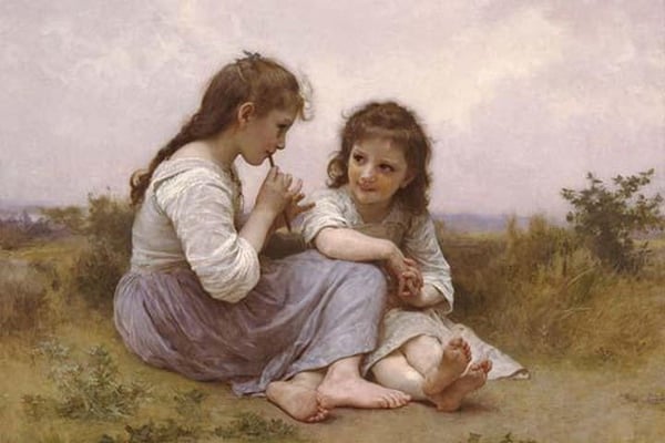 A Childhood Idyll by William Bouguereau - Art Print