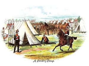A Cavalry Camp by Richard Simkin - Art Print
