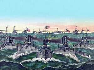 William Cramp & Sons - Ship Builders by Currier & Ives - Art Print