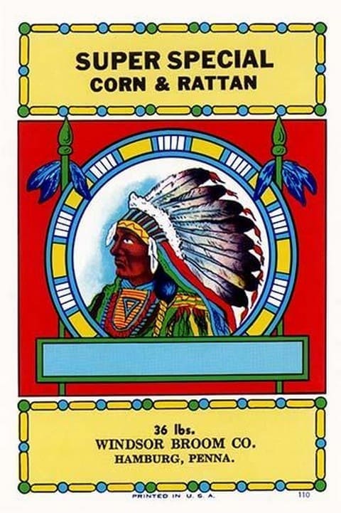 Super Special Corn & Rattan Broom Label - Art Print