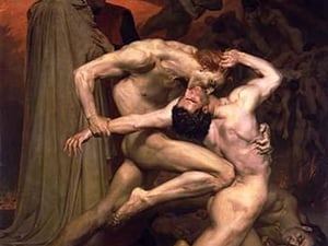 Dante & Virgil in Hell by William Bouguereau - Art Print
