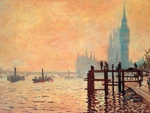 The Thames and Westminster by Claude Monet - Art Print