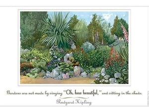 "Gardens Are Not Made..." by Rudyard Kipling - Art Print