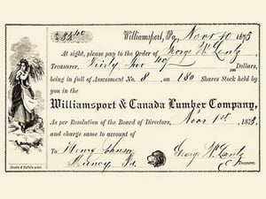 Williamsport & Canada Lumber Company #2 - Art Print