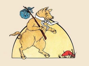 Unselfish Pig by Frances Beem - Art Print