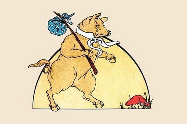 Unselfish Pig by Frances Beem - Art Print