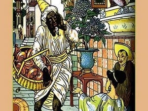 Aladdin and the Magic Lamp Illustration by Walter Crane - Art Print
