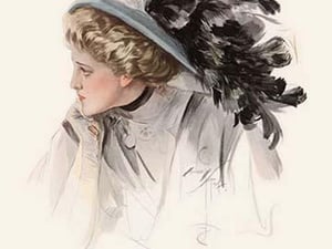 A Woman's Letter by Harrison Fisher - Art Print