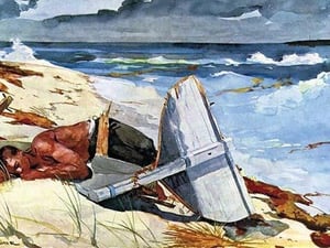 After the tornado by Winslow Homer - Art Print