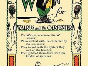 W for Walrus and the Carpenter by Tony Sarge - Art Print