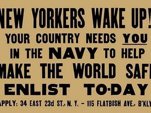 New Yorkers wake up!! Your country needs you in the Navy to help make the world safe--Enlist to-day - Art Print