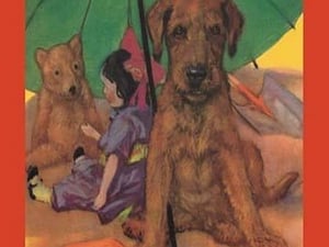 Dog on a Beach by Diana Thorne - Art Print