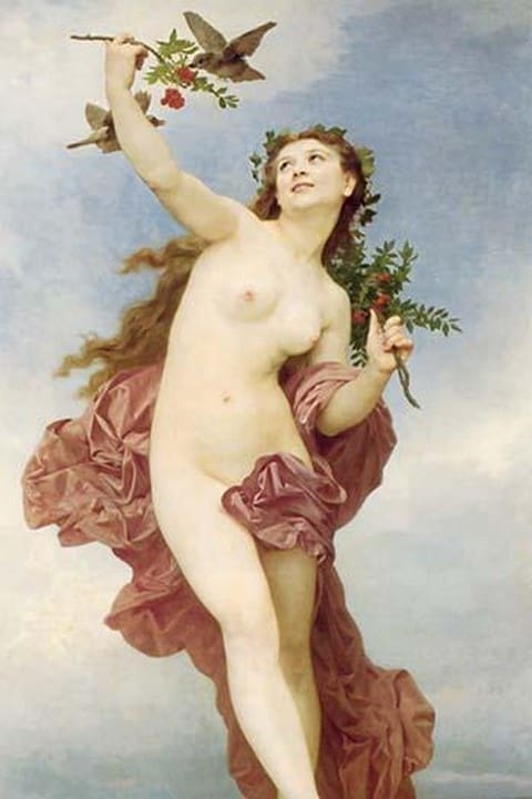 A Female as Day by William Bouguereau - Art Print
