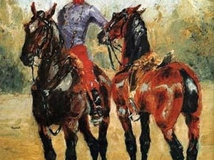 Groom with Two Horses by Henri de Toulouse-Lautrec - Art Print