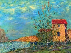 The Loing in Moret by Alfred Sisley - Art Print