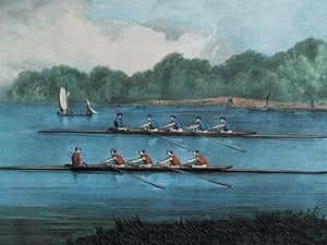 Boat Race by Nathaniel Currier - Art Print