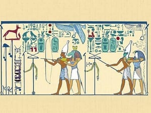 Nubti and Thothmes by John Gardner Wilkinson - Art Print