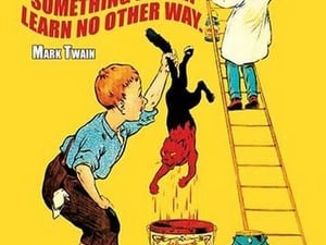 Cat By the Tail by Mark Twain - Art Print