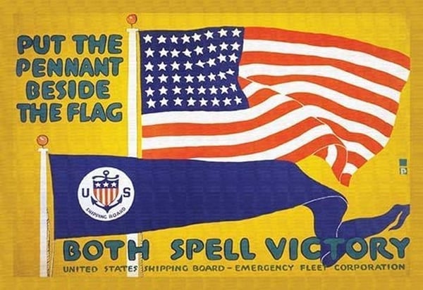 Put the Pennant Beside the Flag by Charles Buckles Falls - Art Print