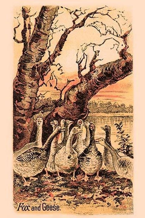 Fox and Geese - Art Print