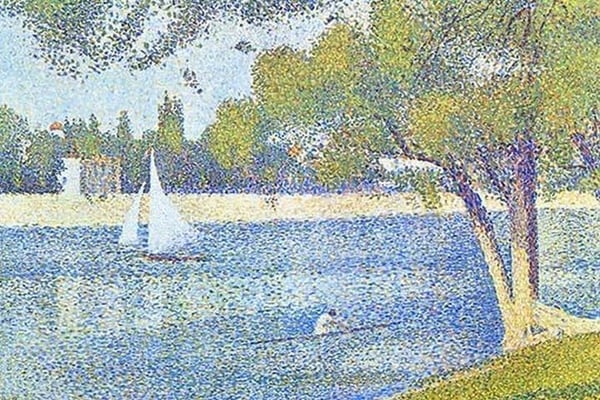 The Seine by the Island of Jatte in Spring by Georges Seurat #3 - Art Print