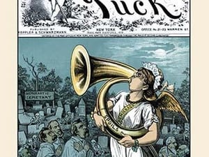 Puck Magazine: The Angel of Resurrection by Bernhard Gillam - Art Print