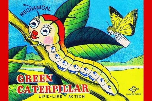 Mechanical Green Caterpillar - Art Print