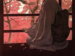 Geisha and Maples - Art Print
