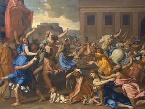 Abduction of the Sabine Women by Nicolas Poussin - Art Print