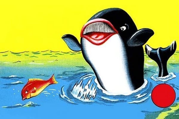 Whale at Play - Art Print