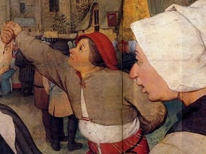 Dance of the Peasants - Detail - by Pieter the Elder Brueghel #4 - Art Print