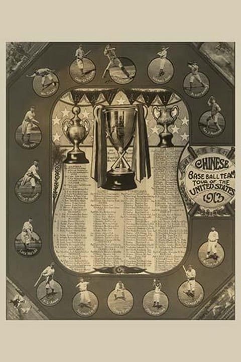 Chinese baseball team tour of the United States by Tai Sing Loo - Art Print