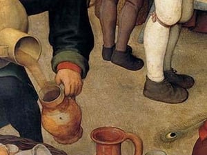Dance of the Peasants - Detail - by Pieter the Elder Brueghel #6 - Art Print