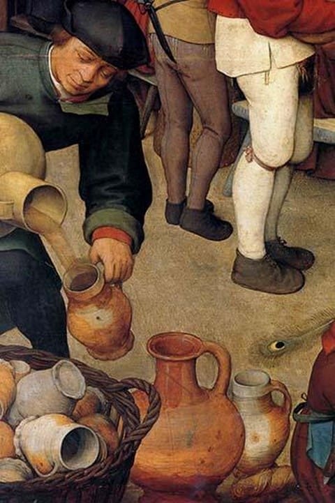 Dance of the Peasants - Detail - by Pieter the Elder Brueghel #6 - Art Print