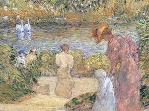 Staircase in Central Park by Frederick Childe Hassam - Art Print