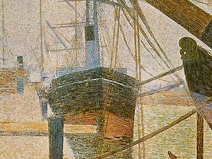A Corner of the Harbor of Honfleur by Georges Seurat #2 - Art Print