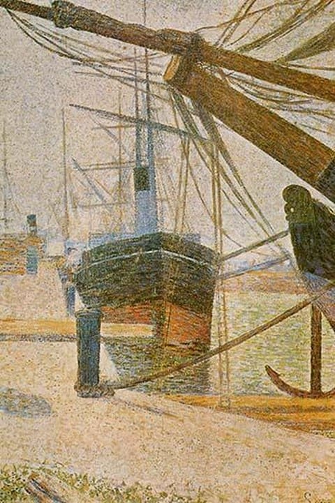 A Corner of the Harbor of Honfleur by Georges Seurat #2 - Art Print