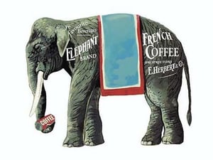 Elephant Brand French Coffee - Art Print
