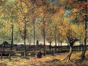 Lane with Poplars by Vincent van Gogh - Art Print