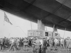 British Dirigible Car upon Landing - Art Print