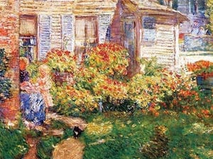 A Fishing Hut in Gloucester by Frederick Childe Hassam - Art Print
