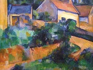 Turning Road at Montgeroult by Paul Cezanne - Art Print