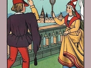 Battledore and Shuttlecock by J.E. Rogers - Art Print