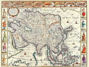 Asia by John Speed - Art Print
