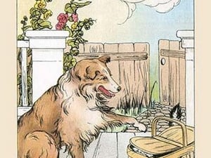 A Furry Tail in a Basket by Frances Beem - Art Print