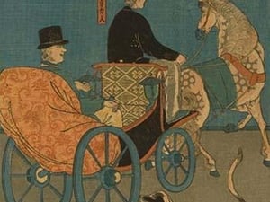 Americans enjoying Sunday in Yokohama (Yokohama kyujitsu Amerikajin yuko) by Utagawa Sadahide - Art Print