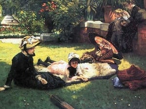In the sun by James Tissot - Art Print