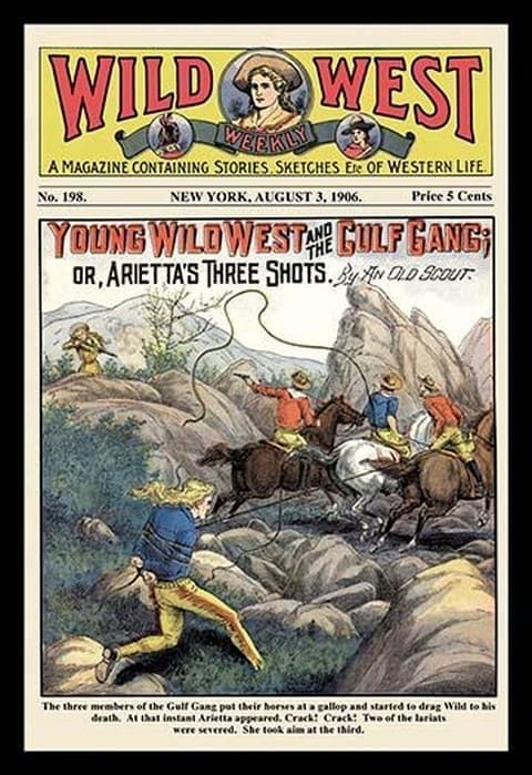 Wild West Weekly: Young Wild West and the Gulf Gang - Art Print