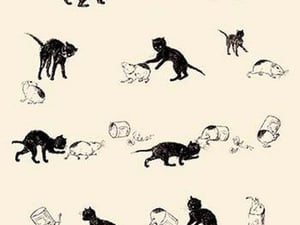 Cat and Guinea Pig by Theophile Alexandre Steinlen - Art Print