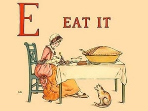 E Eat It by Kate Greenaway - Art Print